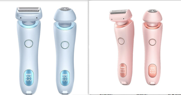 2 In 1 Hair Removal Epilator USB Rechargeable Trimmer Women Body Razor Face Leg Armpit Shaver Hair Remover