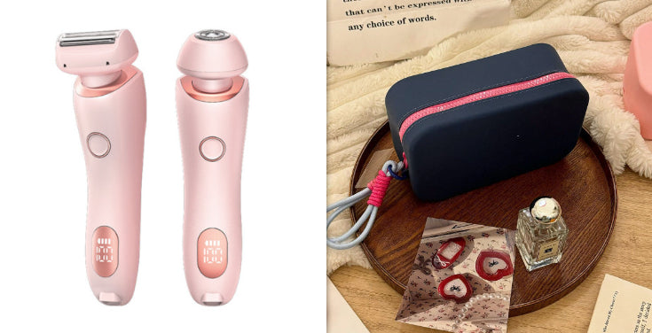 2 In 1 Hair Removal Epilator USB Rechargeable Trimmer Women Body Razor Face Leg Armpit Shaver Hair Remover