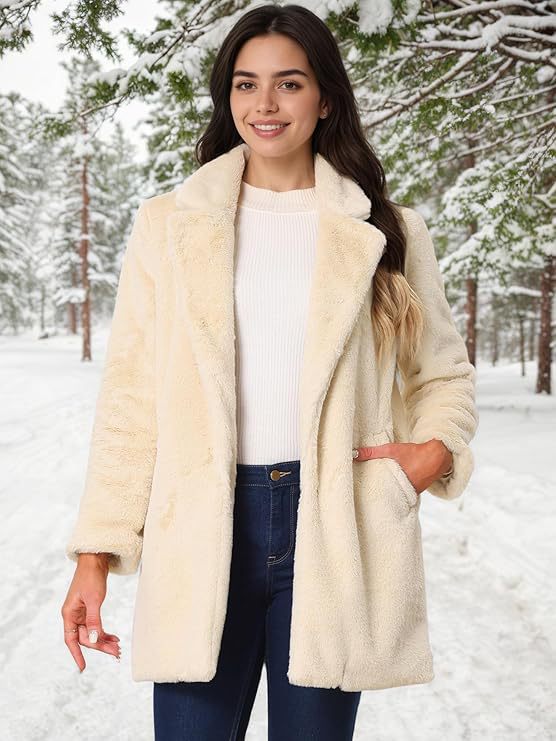 Women's Otter Rabbit Fur Medium Long Suit Collar Coat