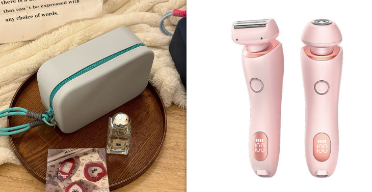 2 In 1 Hair Removal Epilator USB Rechargeable Trimmer Women Body Razor Face Leg Armpit Shaver Hair Remover