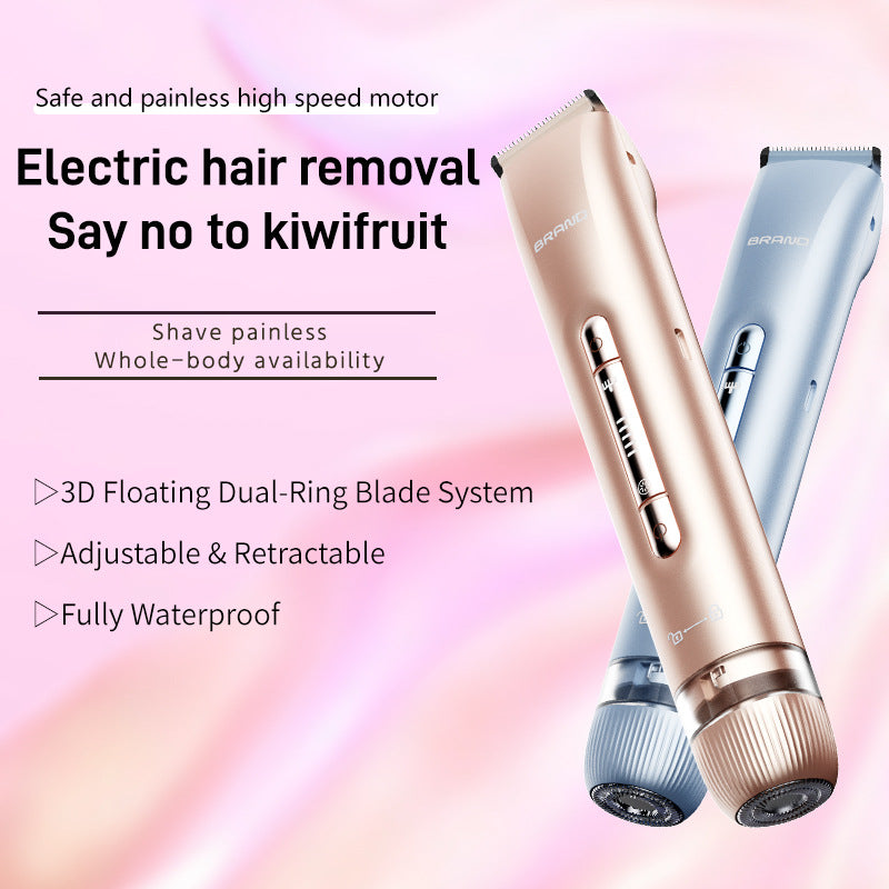 2 In 1 Hair Removal Epilator USB Rechargeable Trimmer Women Body Razor Face Leg Armpit Shaver Hair Remover