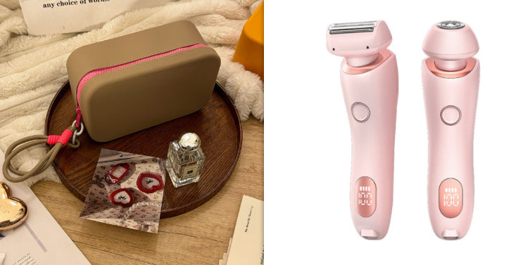 2 In 1 Hair Removal Epilator USB Rechargeable Trimmer Women Body Razor Face Leg Armpit Shaver Hair Remover