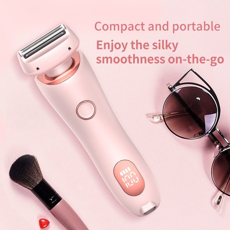 2 In 1 Hair Removal Epilator USB Rechargeable Trimmer Women Body Razor Face Leg Armpit Shaver Hair Remover