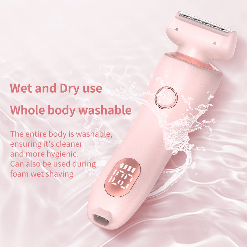 2 In 1 Hair Removal Epilator USB Rechargeable Trimmer Women Body Razor Face Leg Armpit Shaver Hair Remover