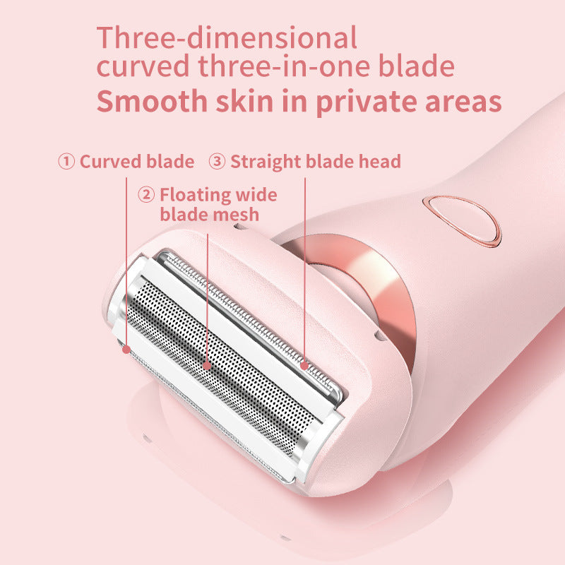 2 In 1 Hair Removal Epilator USB Rechargeable Trimmer Women Body Razor Face Leg Armpit Shaver Hair Remover