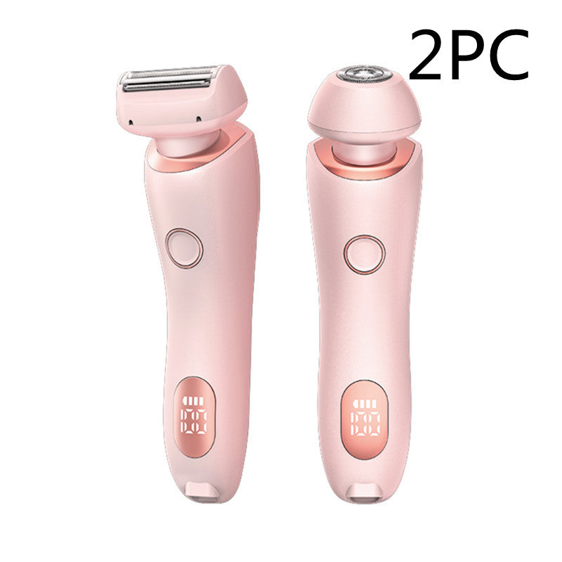 2 In 1 Hair Removal Epilator USB Rechargeable Trimmer Women Body Razor Face Leg Armpit Shaver Hair Remover